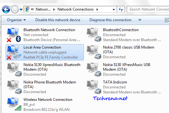 network connections in windows 7