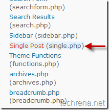 single posts php file