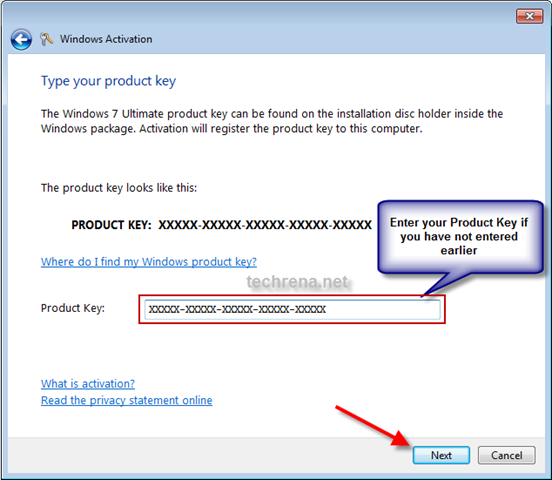 windows vista product key. Now it will verify your key