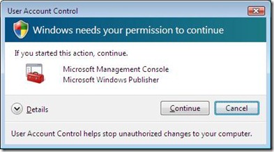 Windows needs your permission to continue