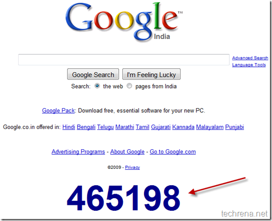 Google Count down to New year 2010