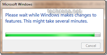 Changing Windows features
