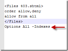 Options ALL Indexes in htaccess