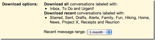 Gmail offline download options