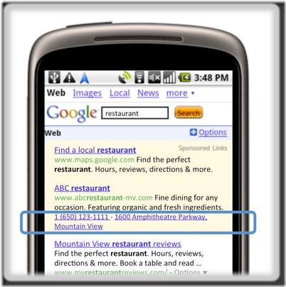 Click to call phone numbers in Mobile ads