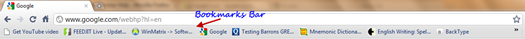 google chrome bookmarks bar