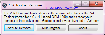 Ask Toolbar Remover