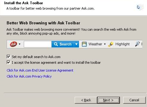 Ask toolbar install