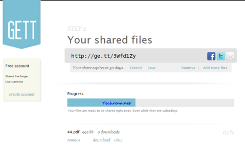 Shared files in Gett