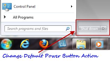 change power button action