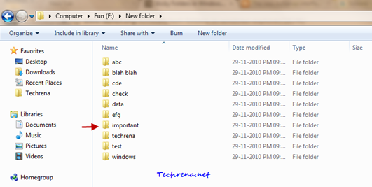 Windows explorer default view