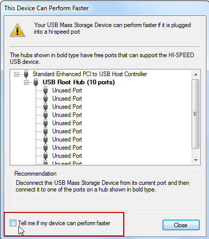 This device can perform faster options in Windows 7