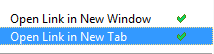 Firefox new tab options