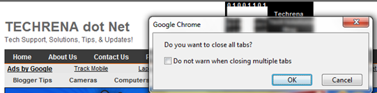 chrome warning before closing multiple tabs