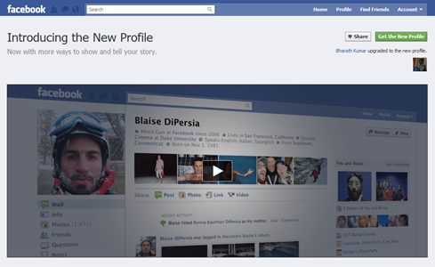 Facebook new profile