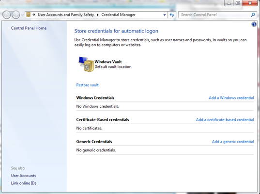 Windows Credential Manager