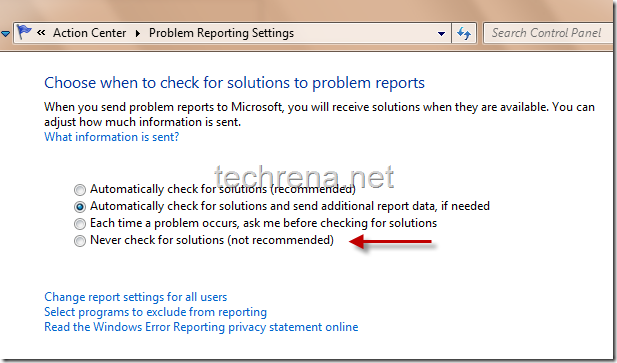 problem reporting settings action center windows7 problem reporting settings action center windows7