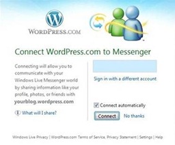 WordPress and Windows Live Messenger
