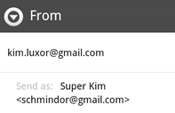Custom from address in Gmail for Android