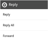 Reply options in Gmail for Android
