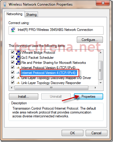 network adapter properties network adapter properties