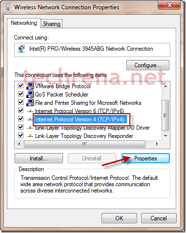 network adapter properties