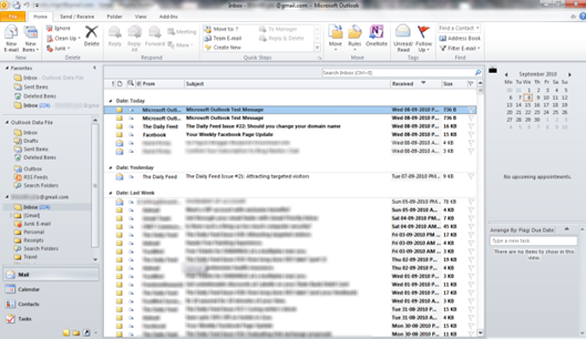 Gmail in Microsoft Outlook 2010