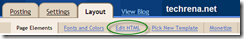 edit html in blogger layout