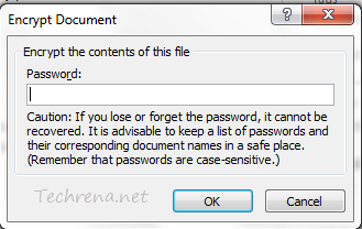 Encrypt Excel document with password