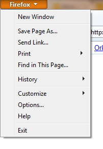 Firefox 4 menu